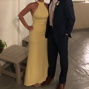 Worn once pale yellow dress